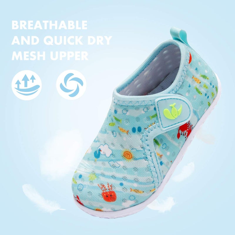 FEETCITY Water Shoes Kids Quick-Dry Aqua Shoe Barefoot Water Sports Socks for Baby Girls and Boys Swim Beach Crab 12-18 Months Infant - Image 5